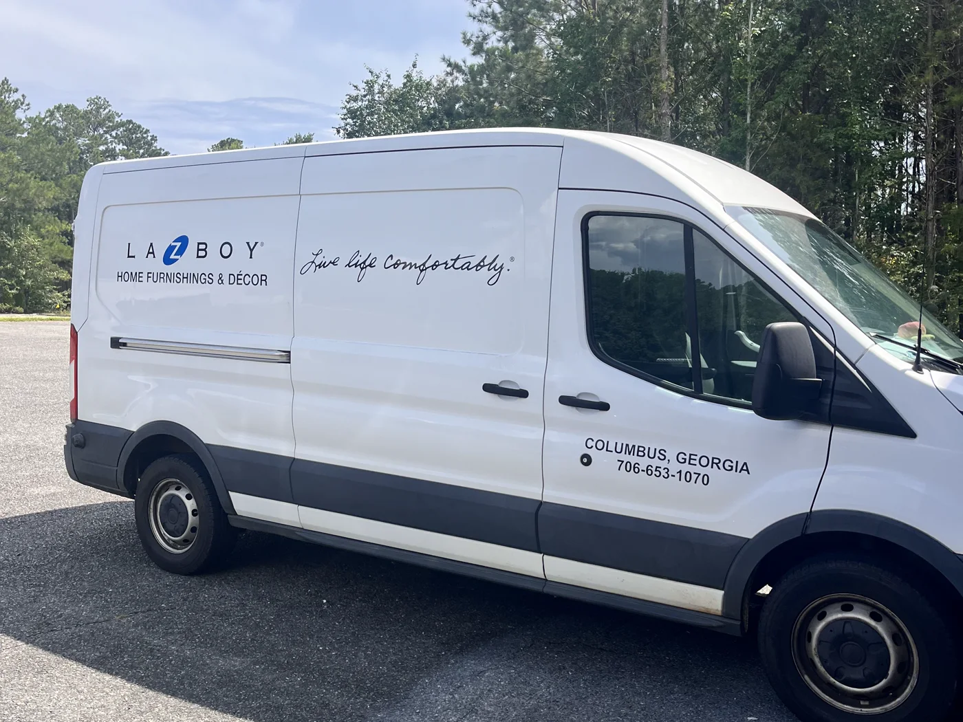 La-Z-Boy Columbus local service van serving the Chattahoochee Valley